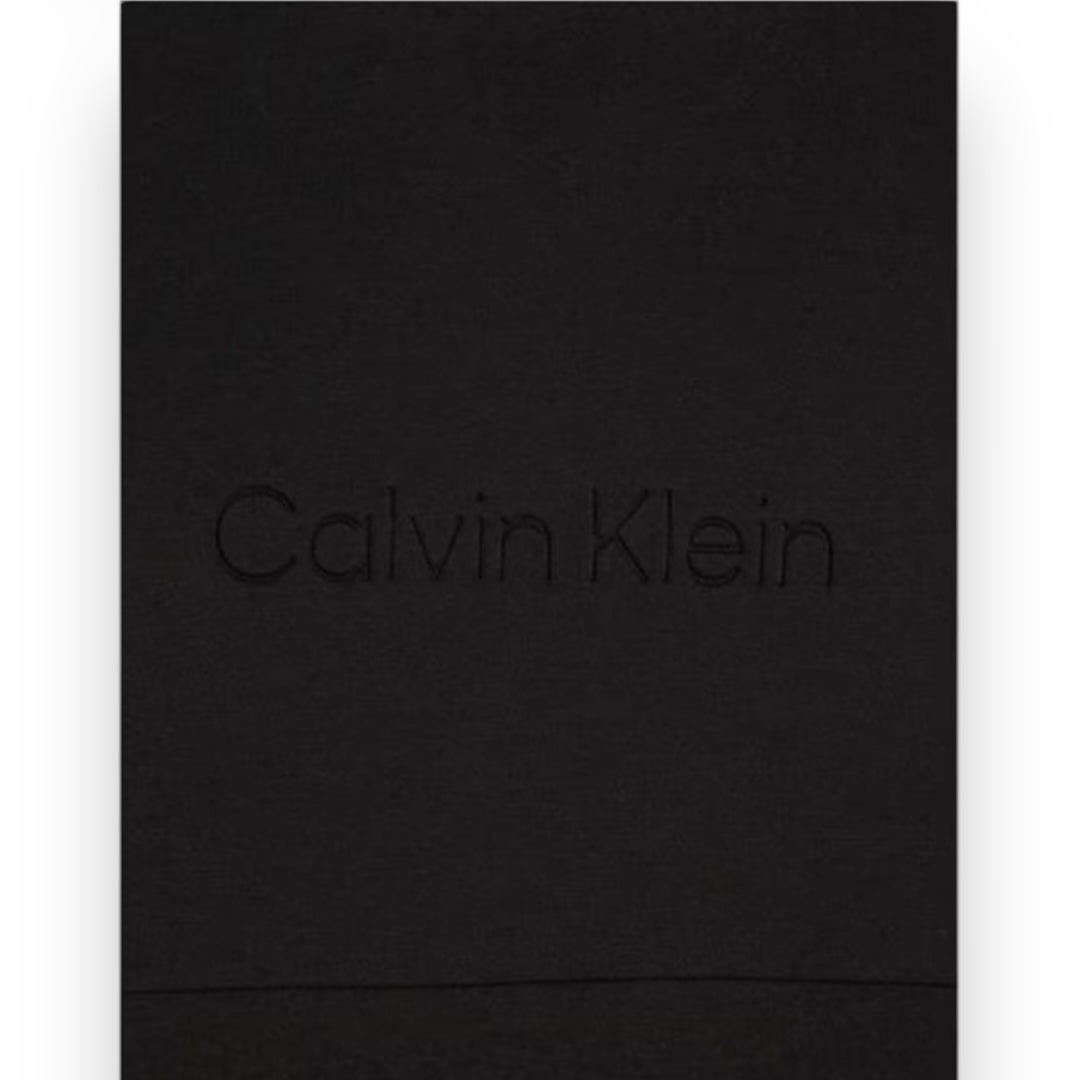 CALVIN KLEIN DEBOSSED LOGO OTTH HOODIE BLACK