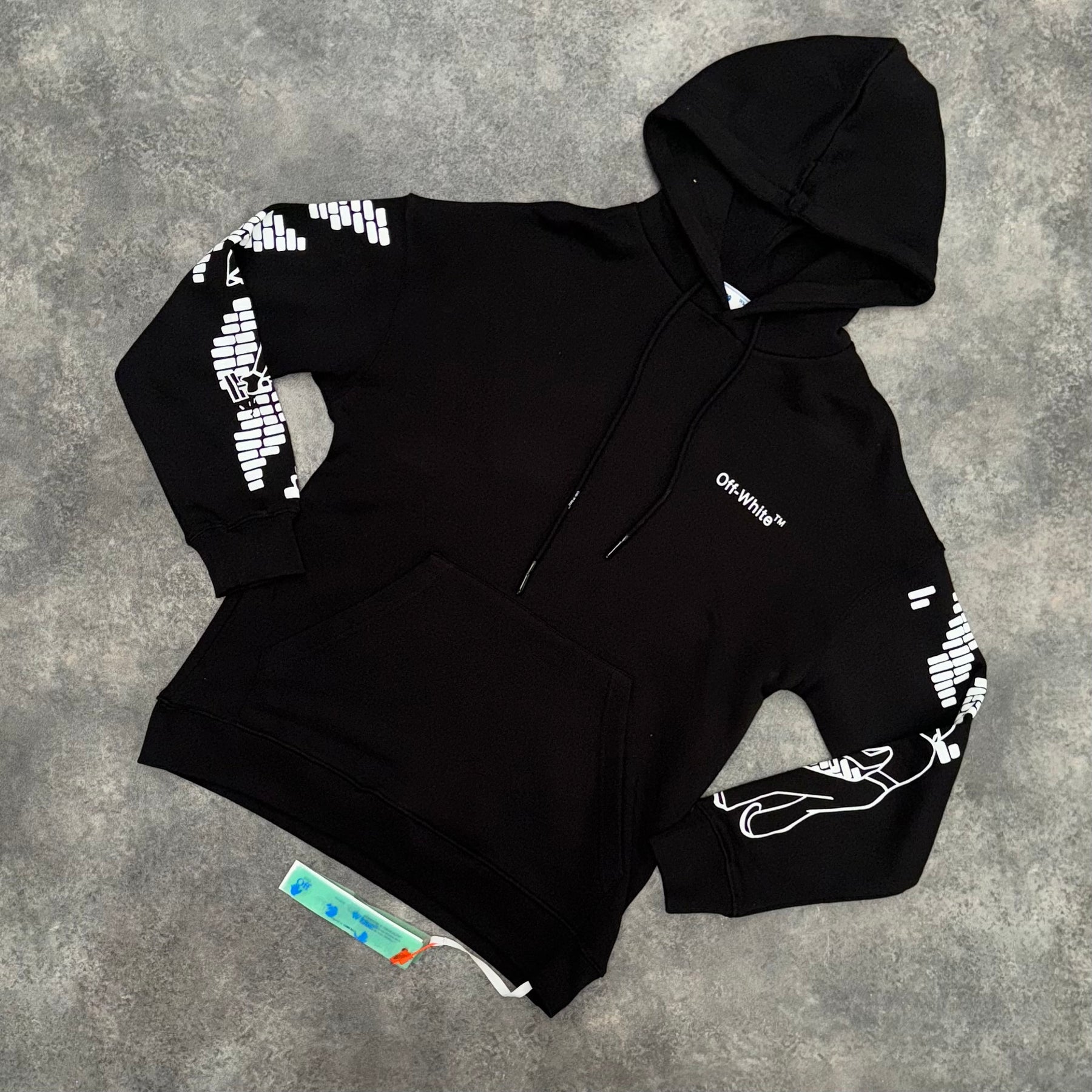 OFF WHITE BRICK LAYER ARROW OTTH HOODIE BLACK