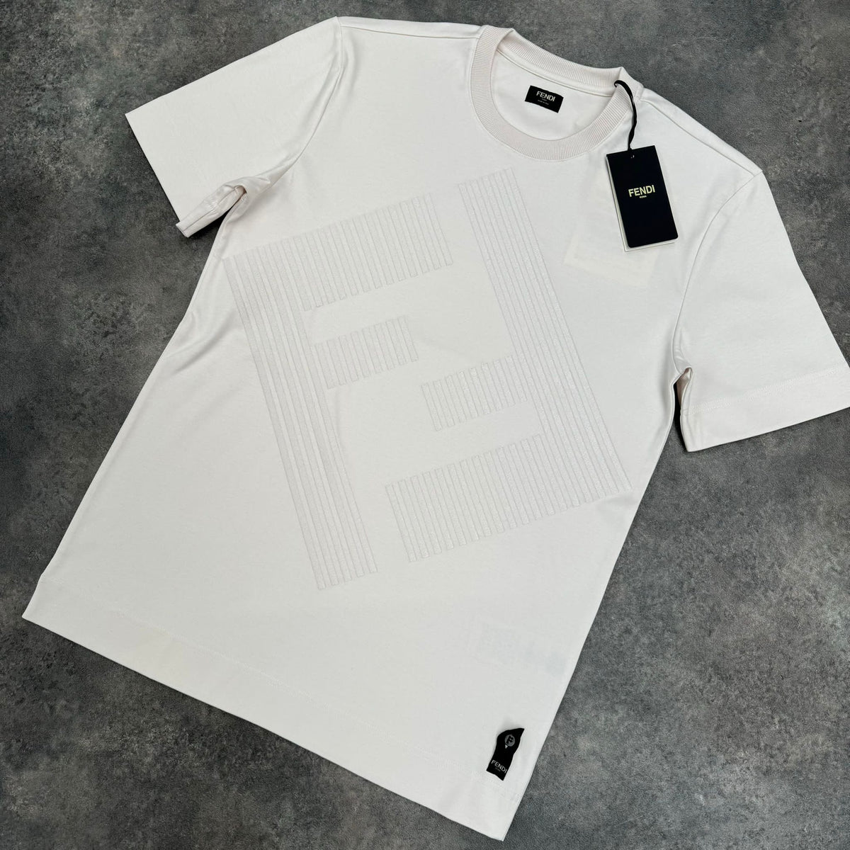 FENDI BIG FF LOGO T-SHIRT WHITE