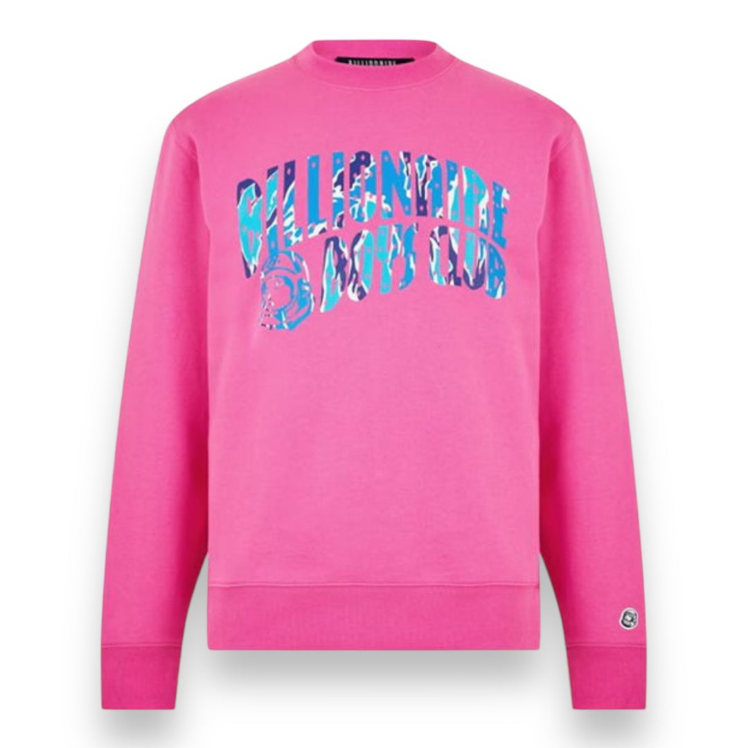 BILLIONAIRE BOYS CLUB BLUE ICE ARCH LOGO SWEATSHIRT PINK