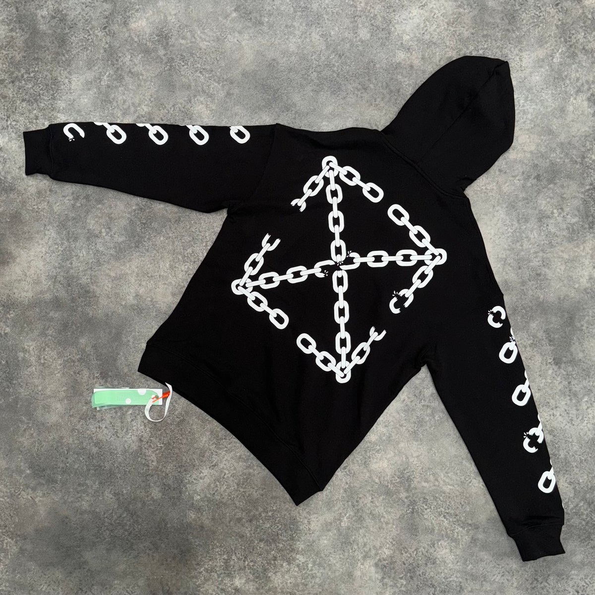 OFF WHITE CHAIN ARROW OTTH HOODIE BLACK