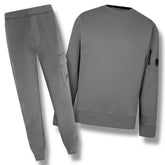 CP COMPANY LENS CREW NECK TRACKSUIT DUST GREY