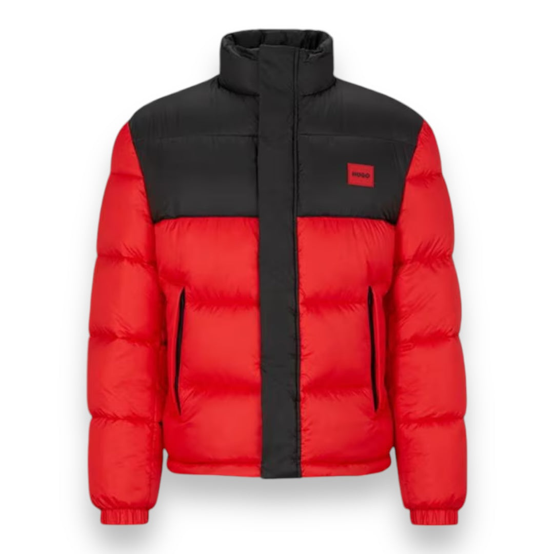 HUGO RED PATCH PUFFER JACKET RED