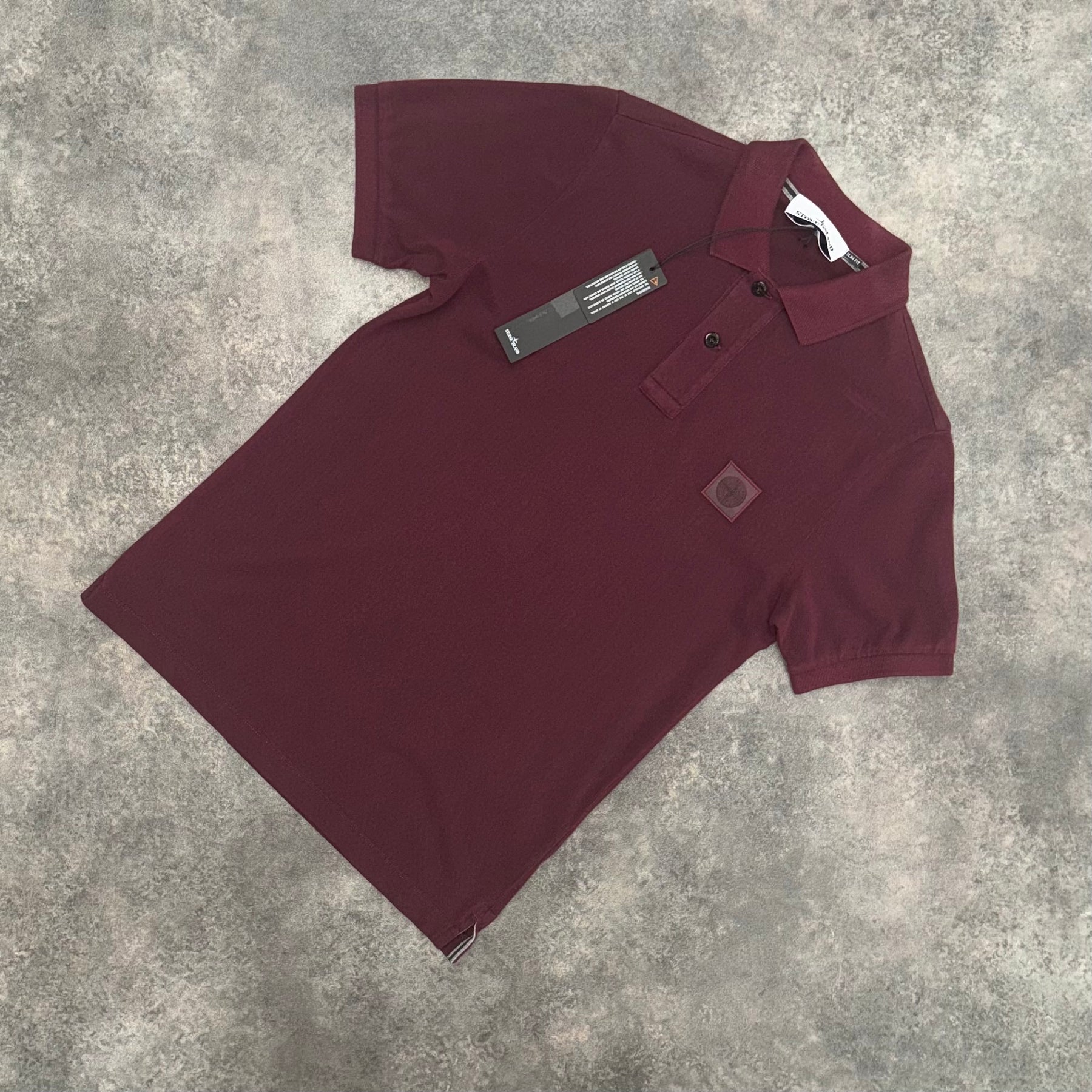 STONE ISLAND POLO SHIRT * SALE * BURGUNDY