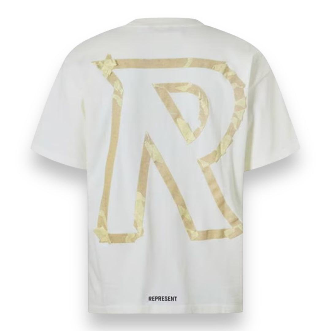 REPRESENT TAPE T-SHIRT WHITE