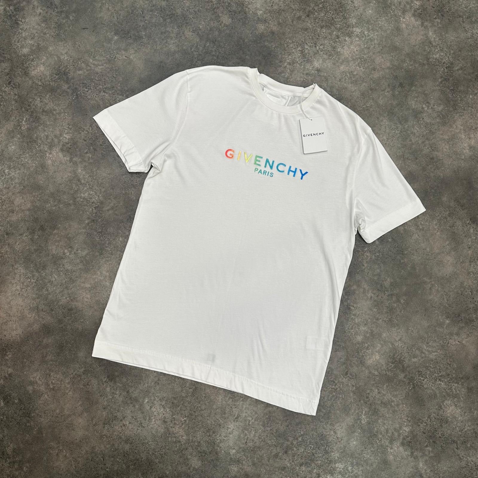 GIVENCHY RAINBOW T-SHIRT WHITE