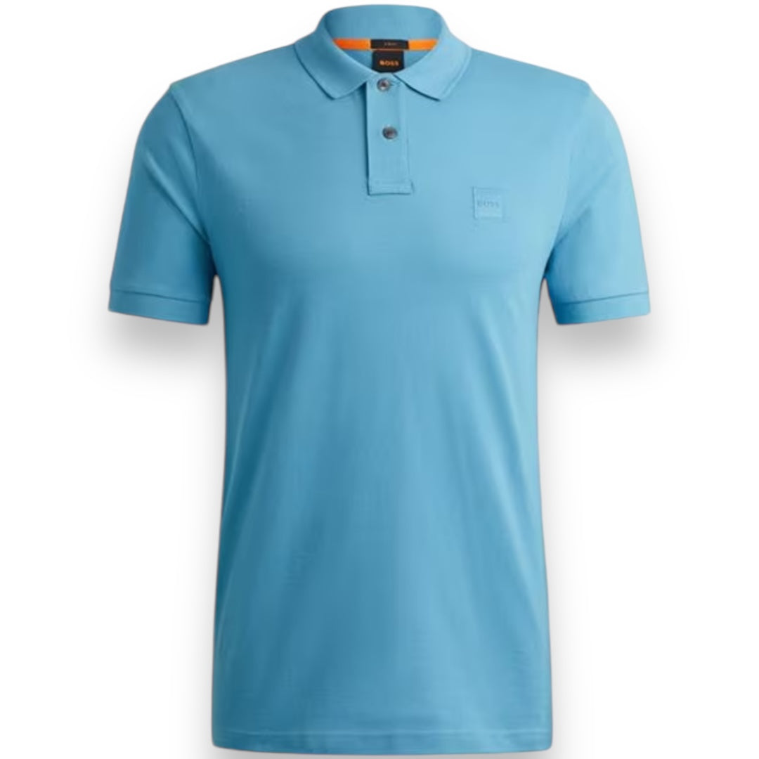 HUGO BOSS PATCH POLO SHIRT BLUE