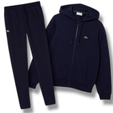 LACOSTE FULL ZIP HOODED TRACKSUIT NAVY BLUE