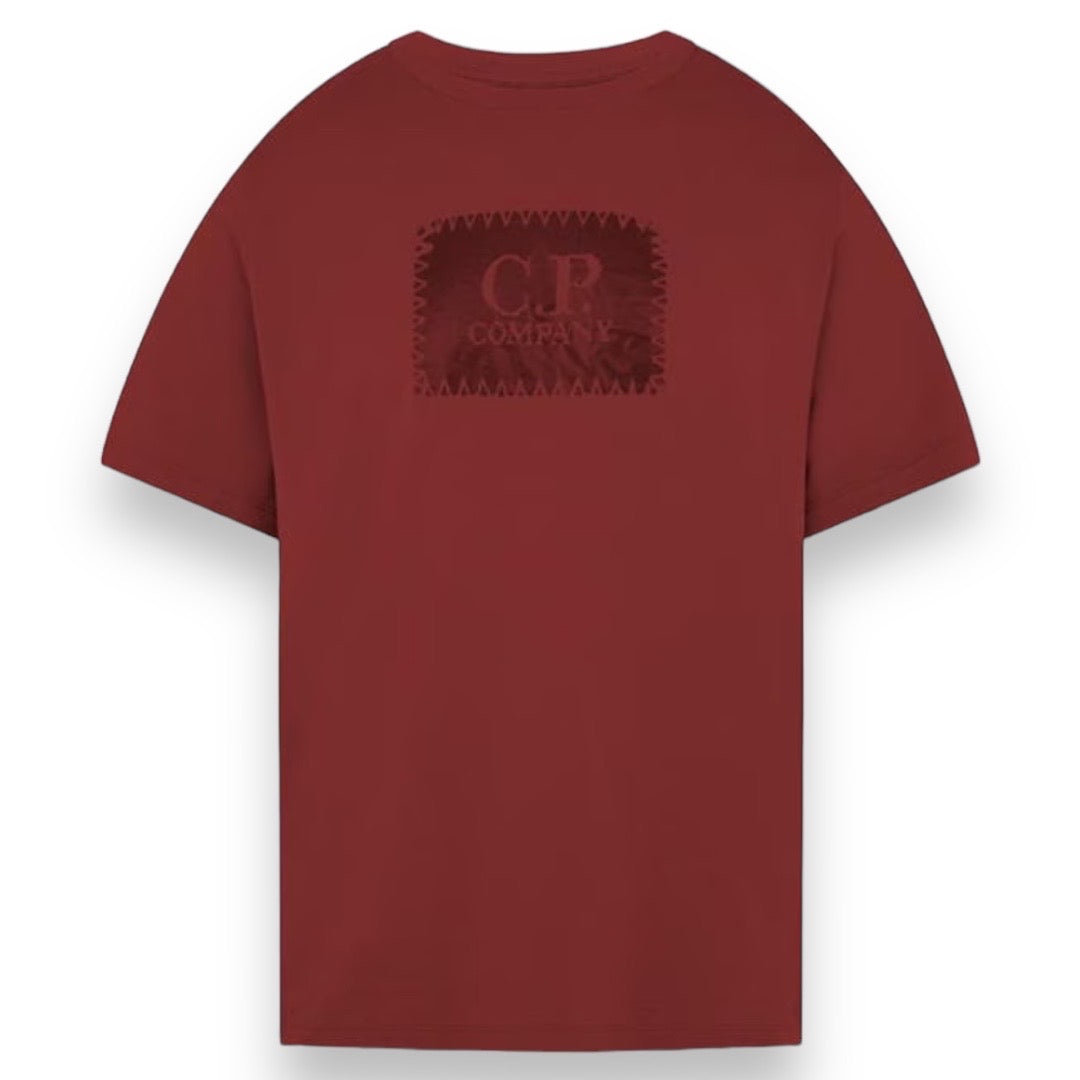 CP COMPANY STAMP PRINT T-SHIRT KETCHUP RED