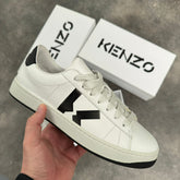 KENZO LOW COURT TRAINERS WHITE / BLACK