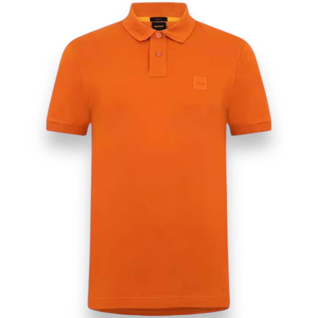 HUGO BOSS PATCH POLO SHIRT ORANGE