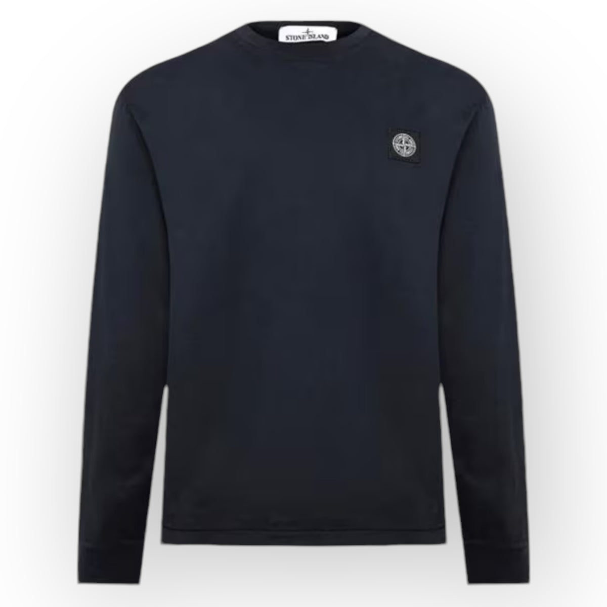 STONE ISLAND PATCH LOGO LONG SLEEVE T-SHIRT NAVY BLUE