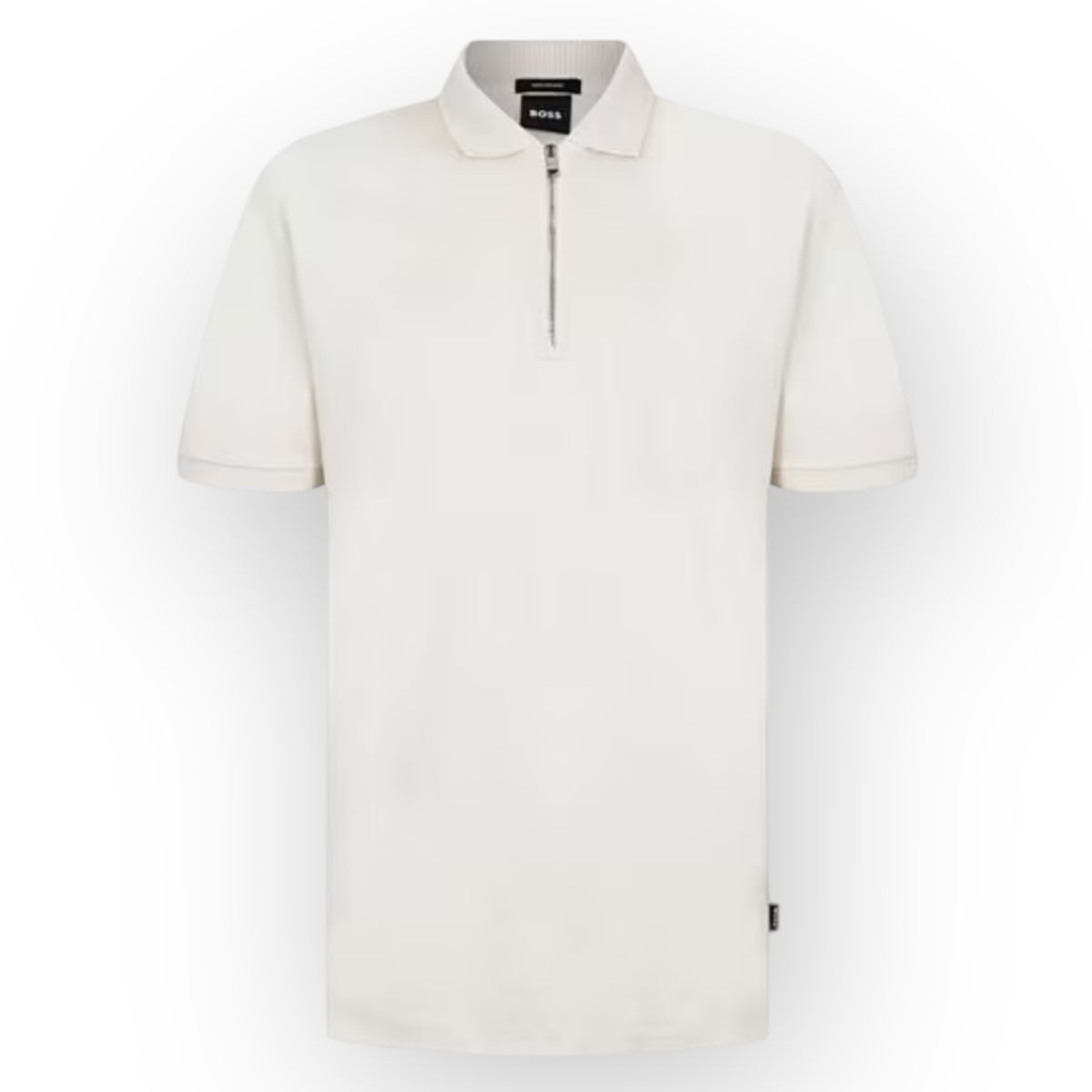 HUGO BOSS POLS SMART ZIP POLO SHIRT BEIGE