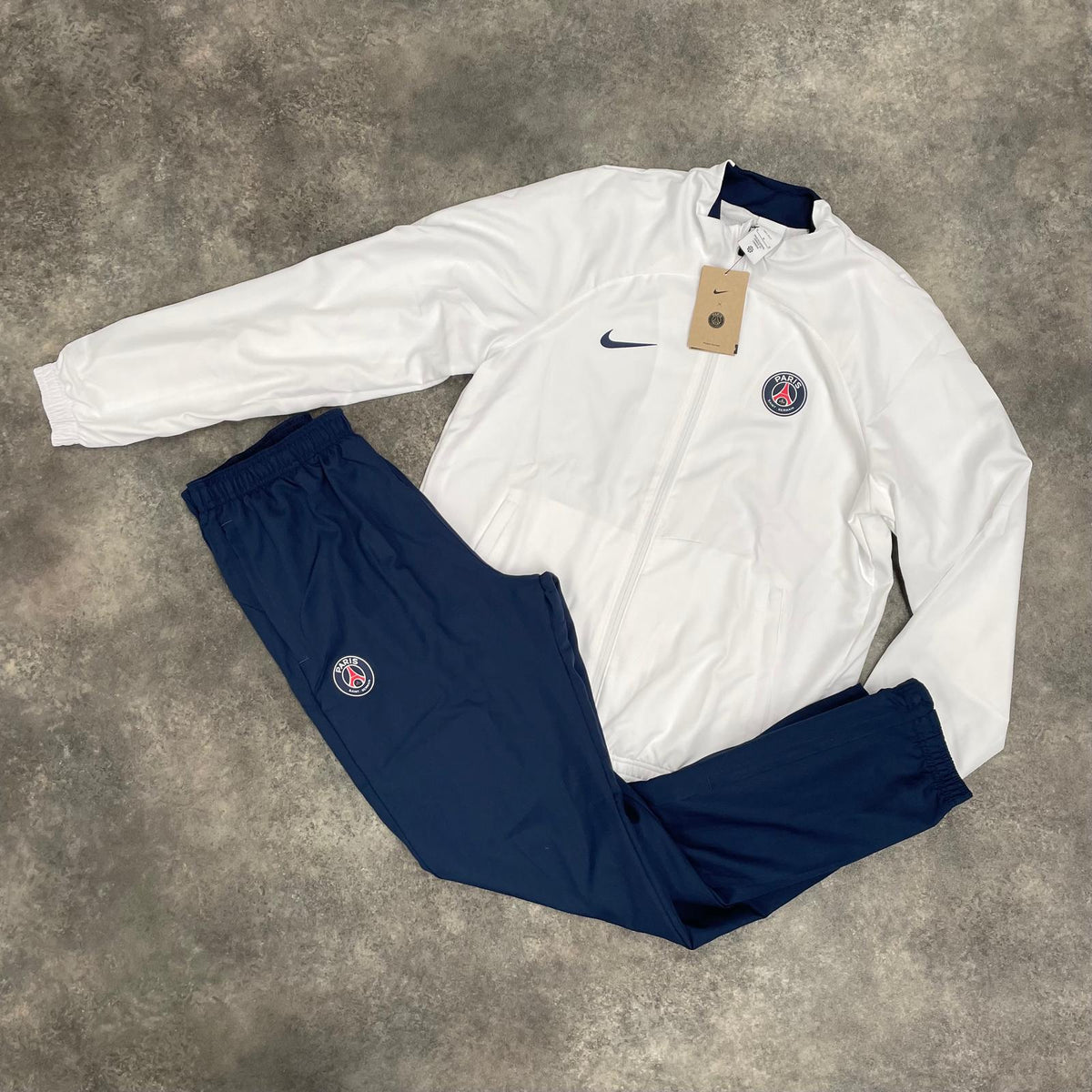 NIKE PSG ZIP UP TRACKSUIT WHITE