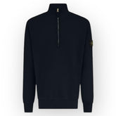 STONE ISLAND 1/4 ZIP FUNNEL NECK SWEATSHIRT NAVY BLUE