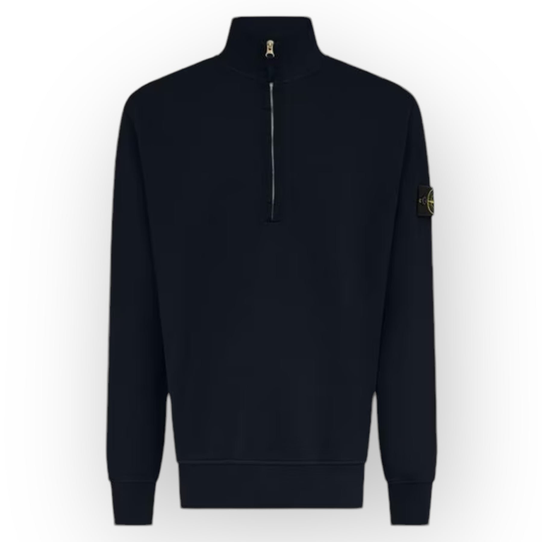 STONE ISLAND 1/4 ZIP FUNNEL NECK SWEATSHIRT NAVY BLUE