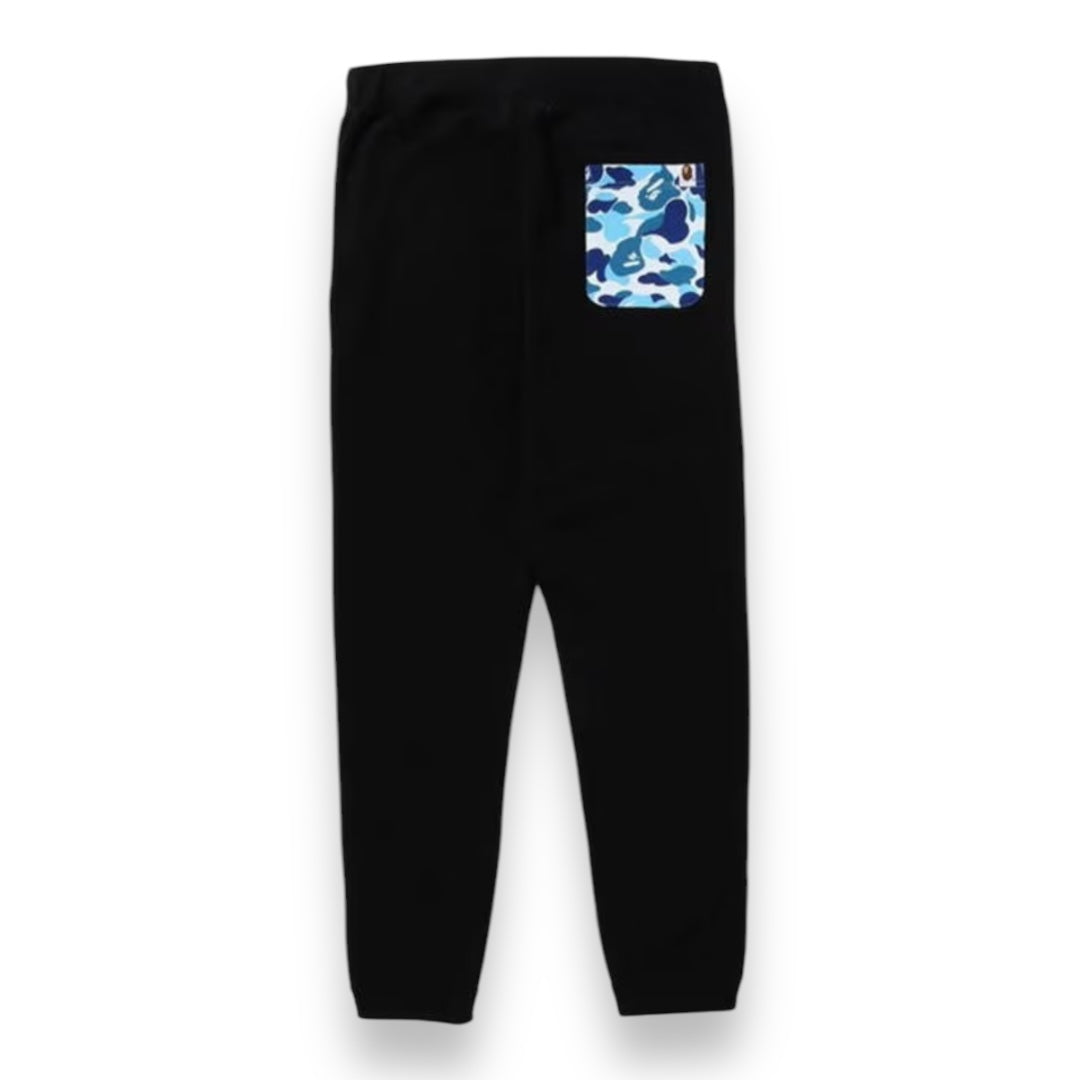 A BATHING APE SHARK JOGGERS BLACK