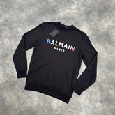 BALMAIN PARIS FRANCE LOGO SWEATSHIRT BLACK