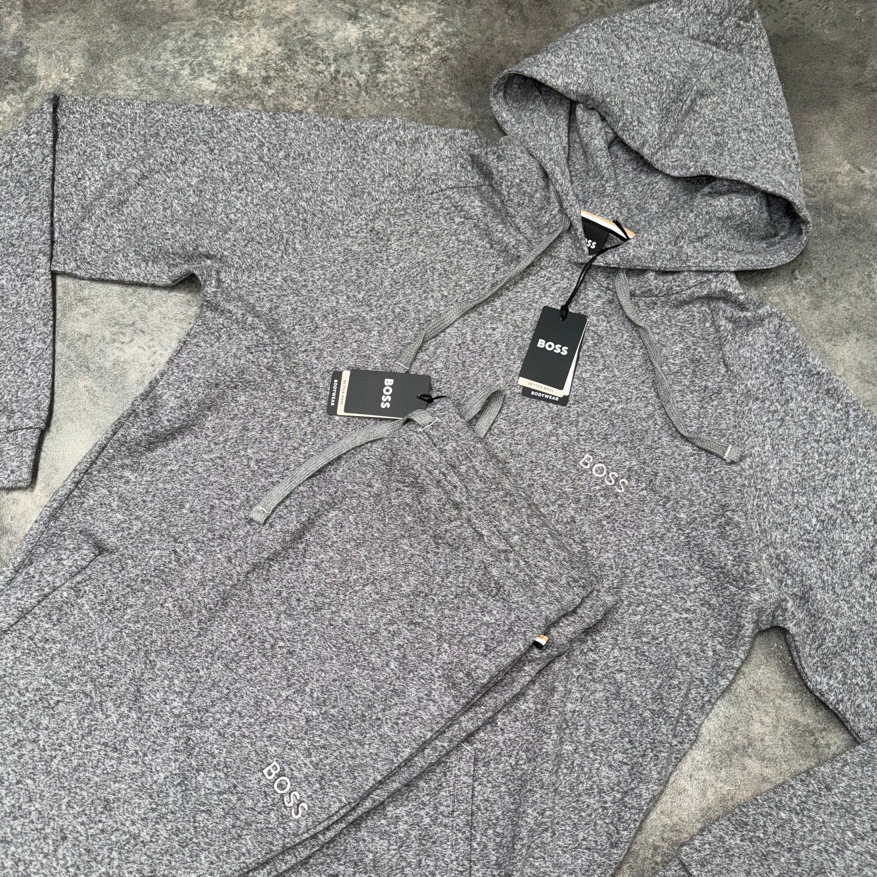 HUGO BOSS PREMIUM HOODED FULL TRACKSUIT GREY