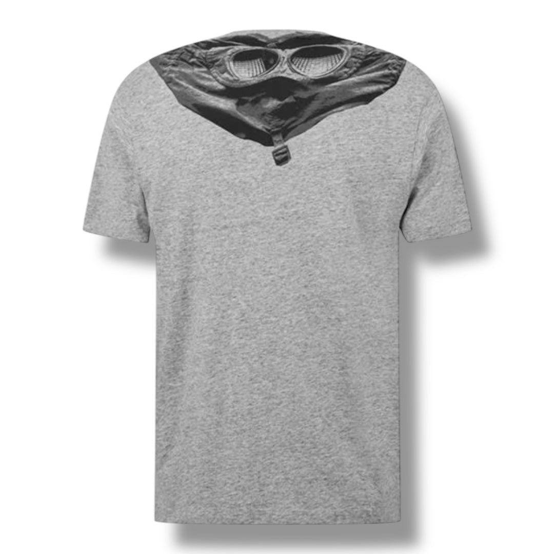 CP COMPANY GOGGLE HOOD T-SHIRT GREY