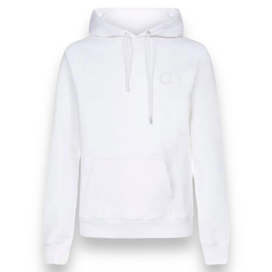 CHRISTIAN DIOR CD ICON LOGO HOODIE WHITE