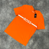 HUGO BOSS BIG LOGO T-SHIRT ORANGE * SALE *