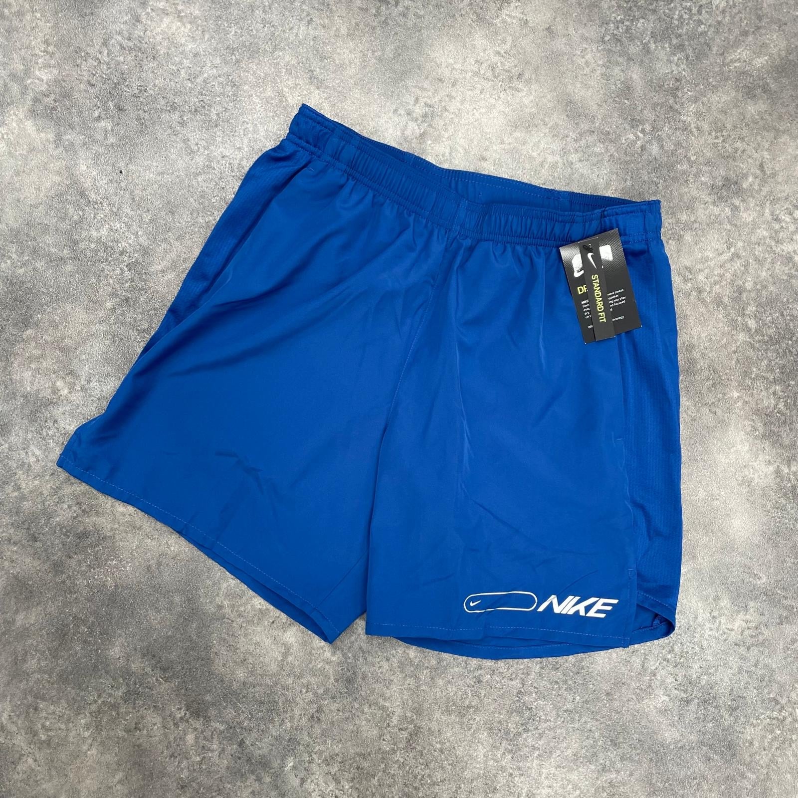 NIKE DRI FIT MENS GYM TRAINING SHORTS BLUE