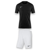 NIKE DRI FIT MENS GYM RUNNING FOOTBALL KIT BLACK & WHITE