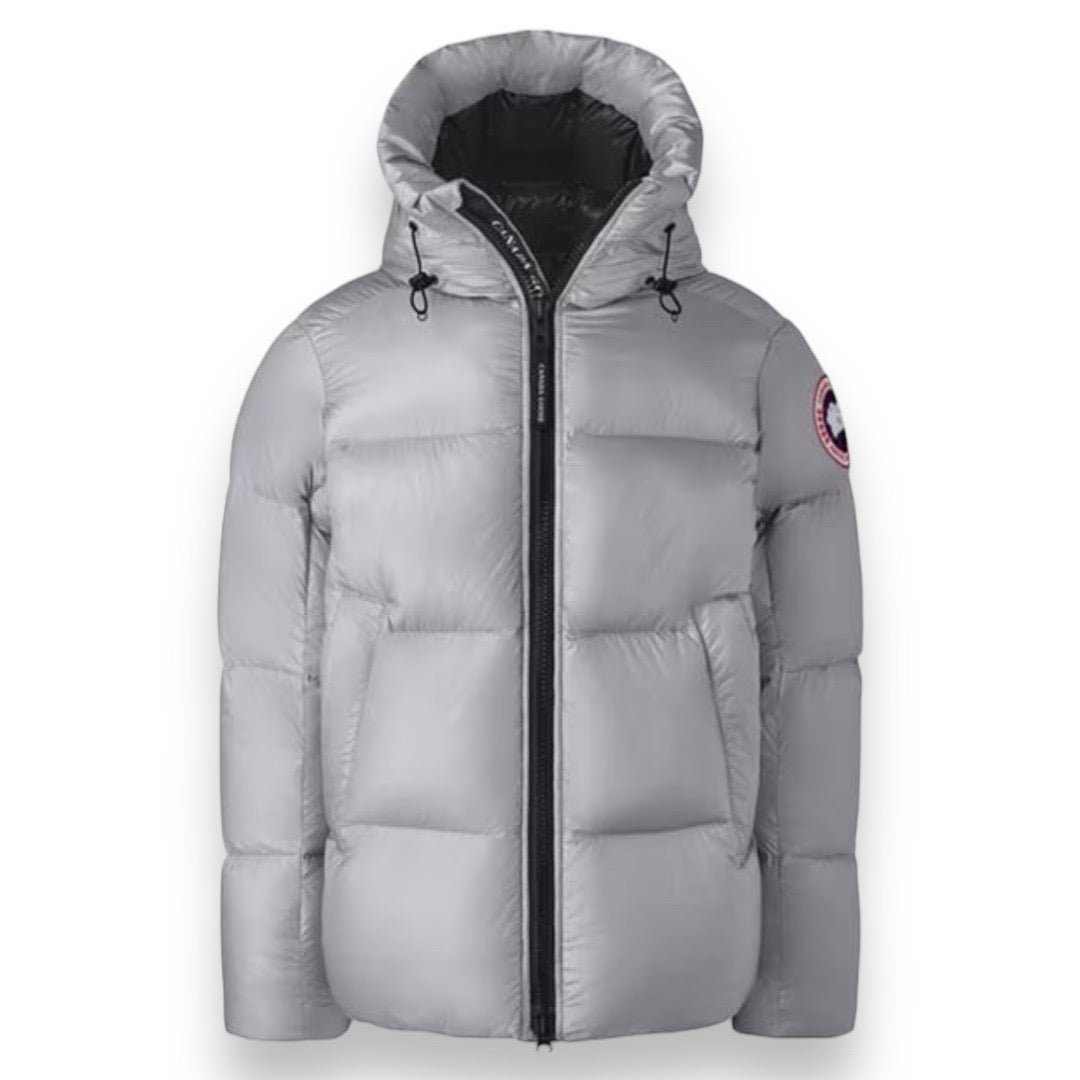CANADA GOOSE CROFTON PUFFER HOODED JACKET NAVY SILVER