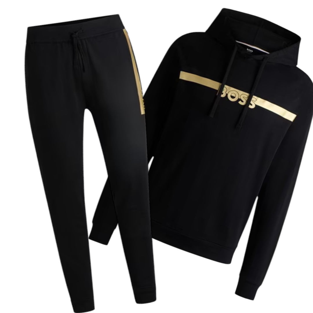 BOSS AUTHENTIC OTTH HOODED TRACKSUIT BLACK / GOLD