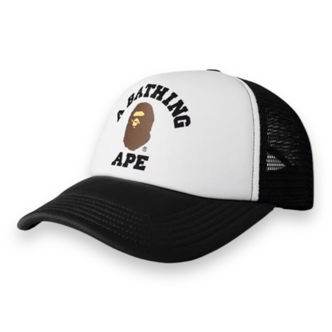 A BATHING APE APE TRUCKER CAP BLACK