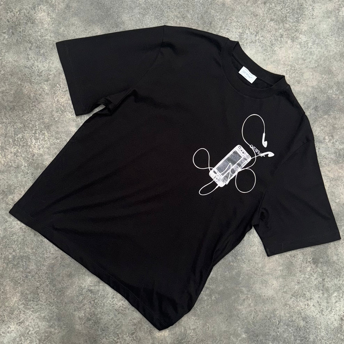 OFF WHITE X-RAY MACHINE LOGO ARROWS T-SHIRT BLACK