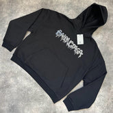 BALENCIAGA DRIP LOGO OTTH HOODIE BLACK