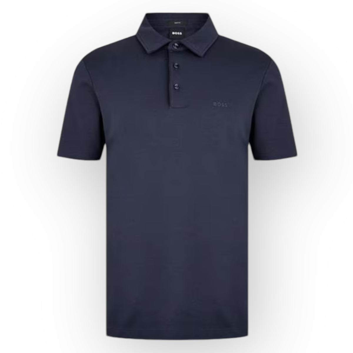 HUGO BOSS PALOS SMART POLO SHIRT NAVY BLUE