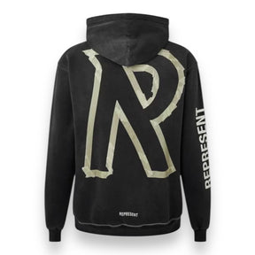 REPRESENT REP TAPE WASH OTTH HOODIE BLACK