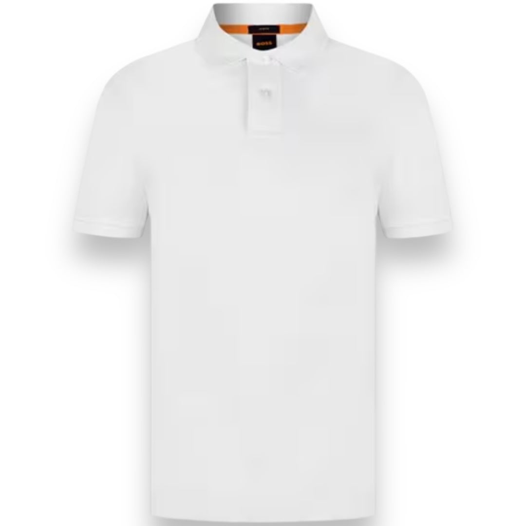 HUGO BOSS PATCH POLO SHIRT WHITE