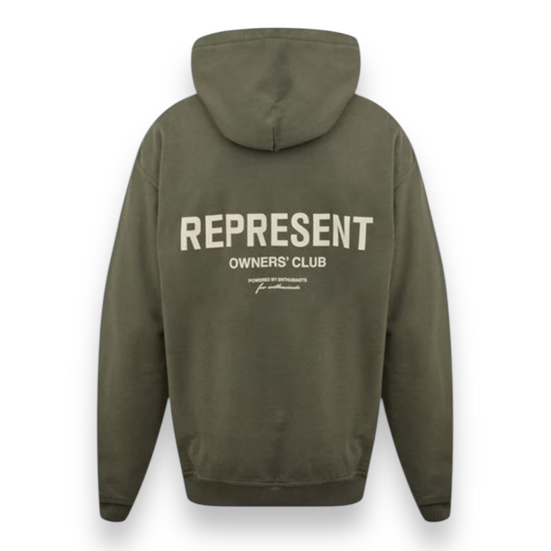 REPRESENT OWNERS CLUB OTTH HOODIE OLIVE GREEN