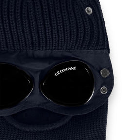 CP COMPANY GOGGLE BALACLAVA BEANIE HAT NAVY BLUE