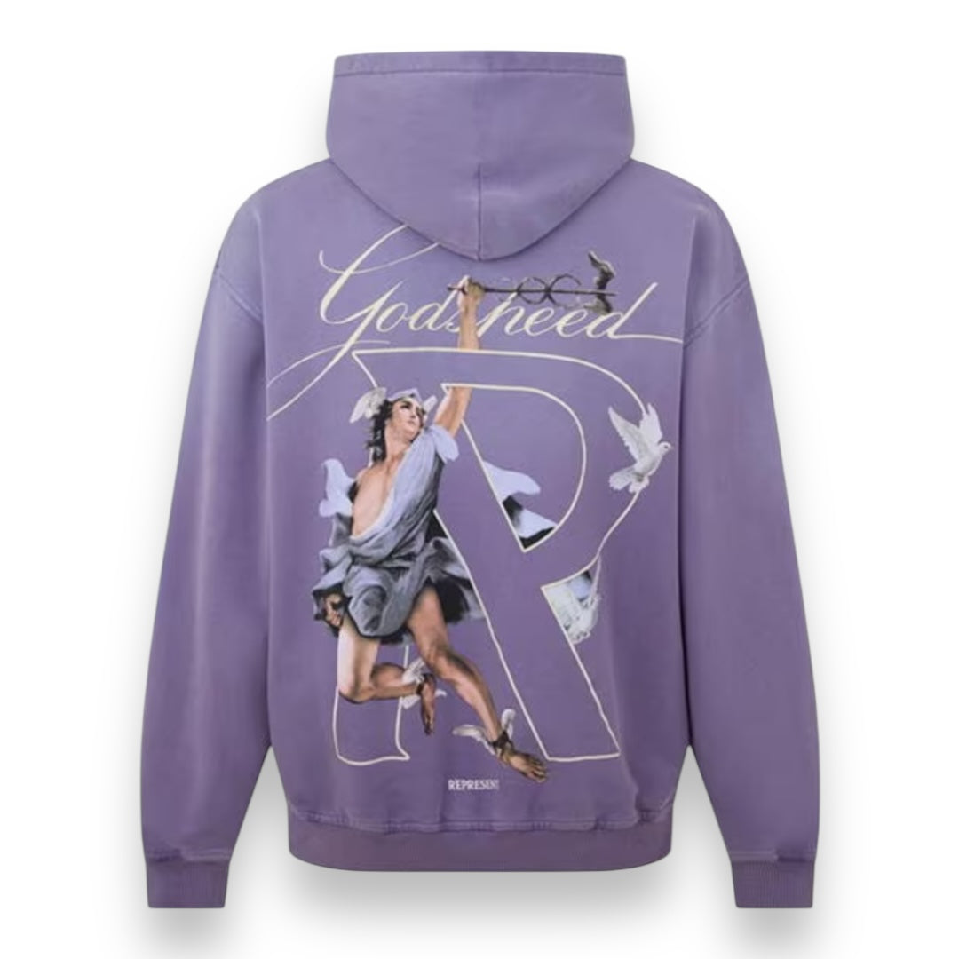 REPRESENT HERMES OTTH HOODIE PURPLE