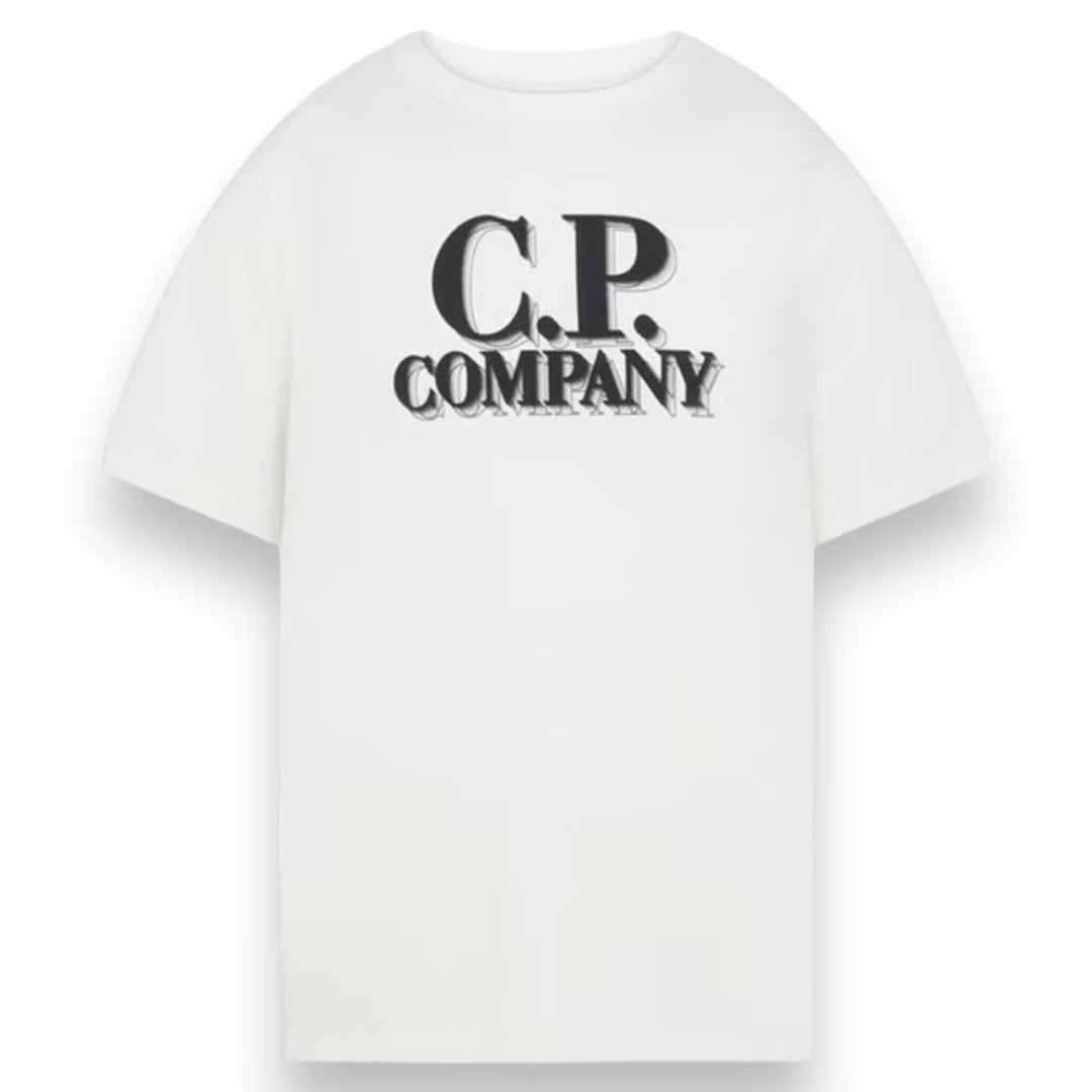 CP COMPANY BIG LOGO PRINT T-SHIRT WHITE