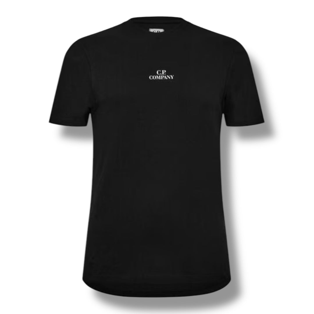 CP COMPANY OVERLAP BACK LOGO T-SHIRT BLACK