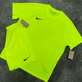 NIKE DRI FIT MENS GYM RUNNING FOOTBALL KIT VOLT YELLOW