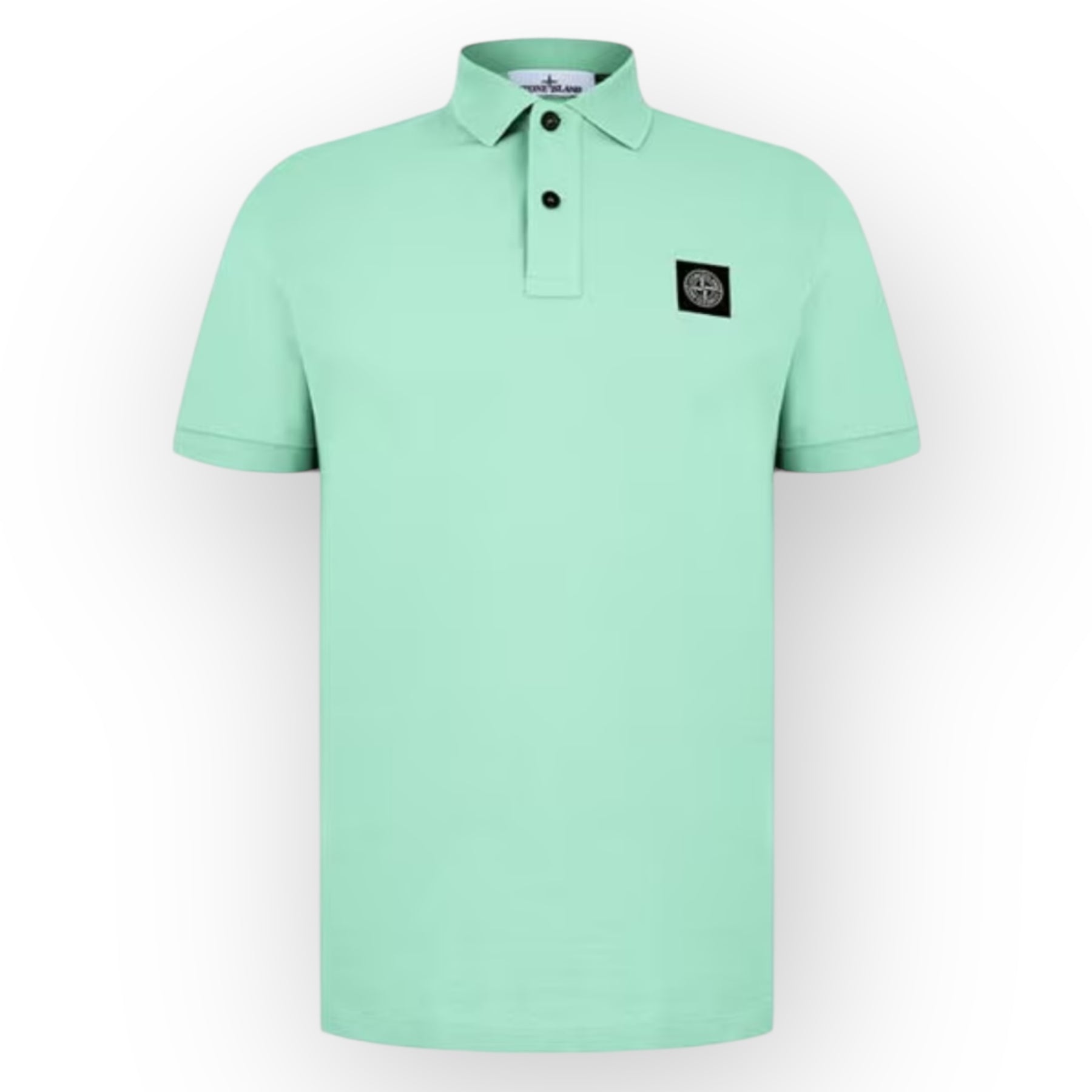 STONE ISLAND PATCH LOGO POLO SHIRT LIGHT GREEN