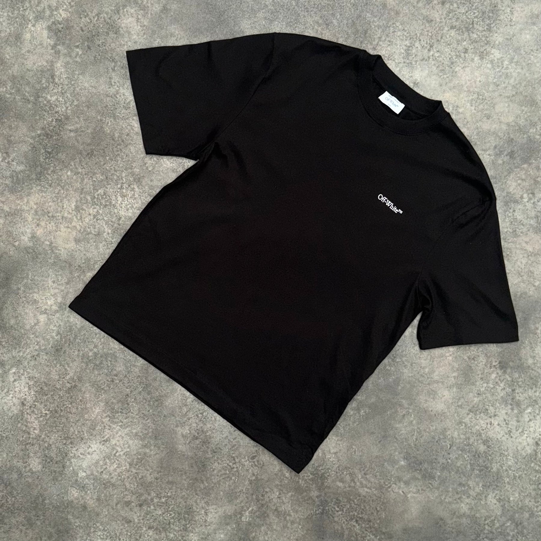 OFF WHITE WHITE CURVED LOGO ARROWS T-SHIRT BLACK