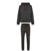 HUGO BOSS HUGO HOODED FULL TRACKSUIT WITH CARGO STYLE BOTTOMS CHARCOAL GREY