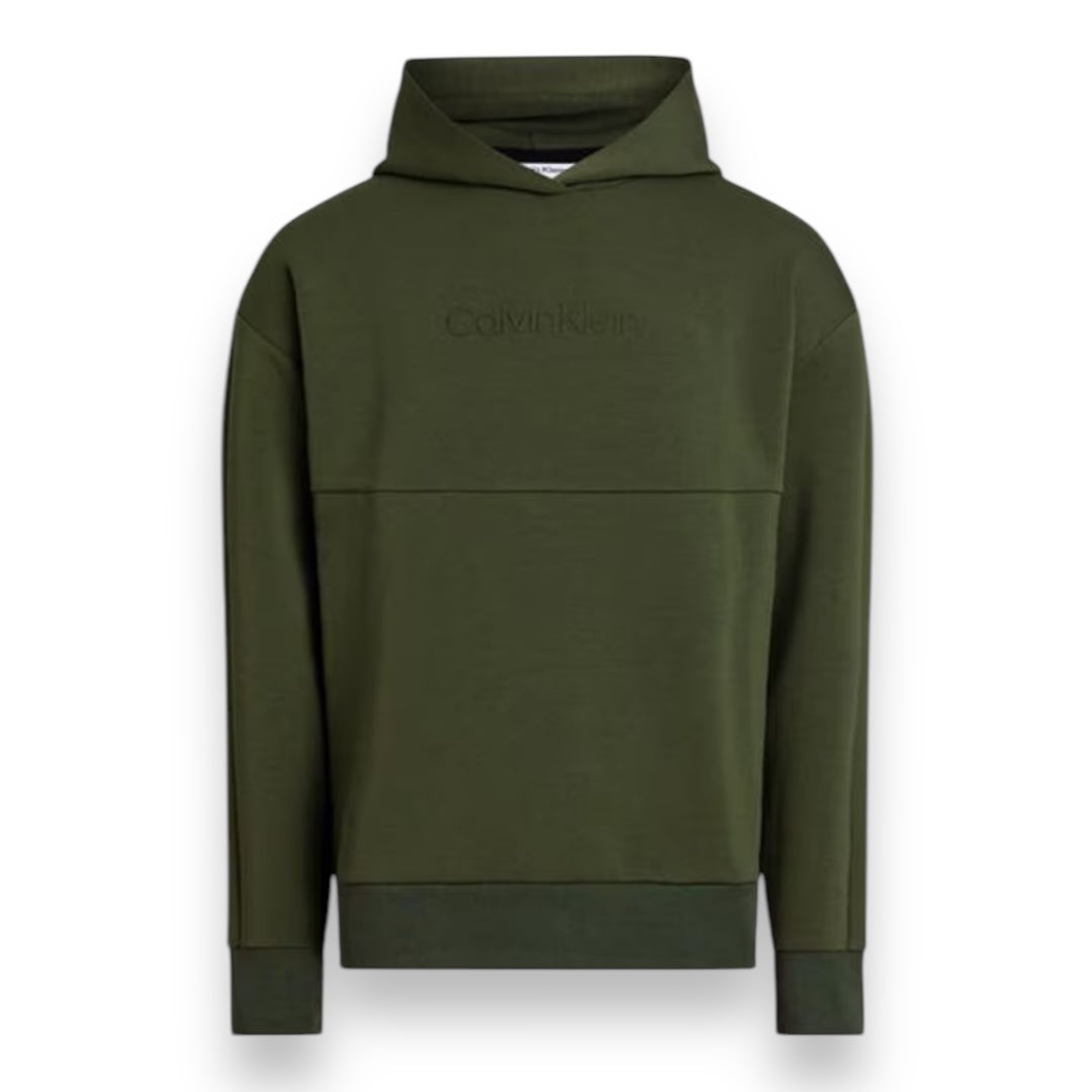 CALVIN KLEIN EMBOSSED LOGO OTTH HOODIE GREEN