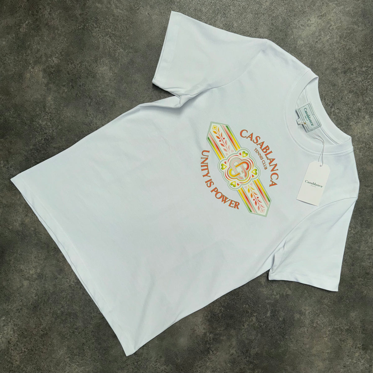 CASABLANCA UNITY LOGO T SHIRT WHITE