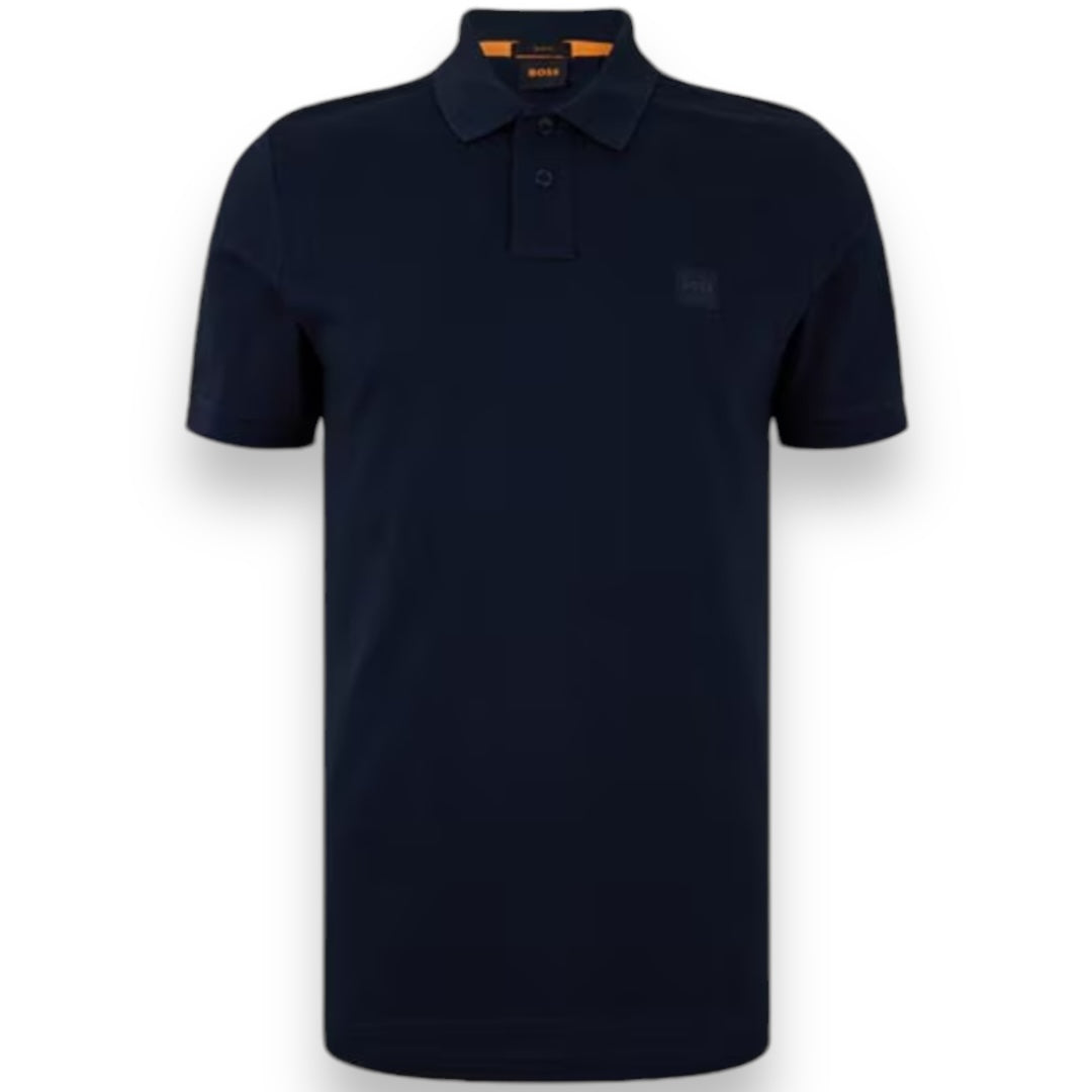 HUGO BOSS PATCH POLO SHIRT NAVY BLUE