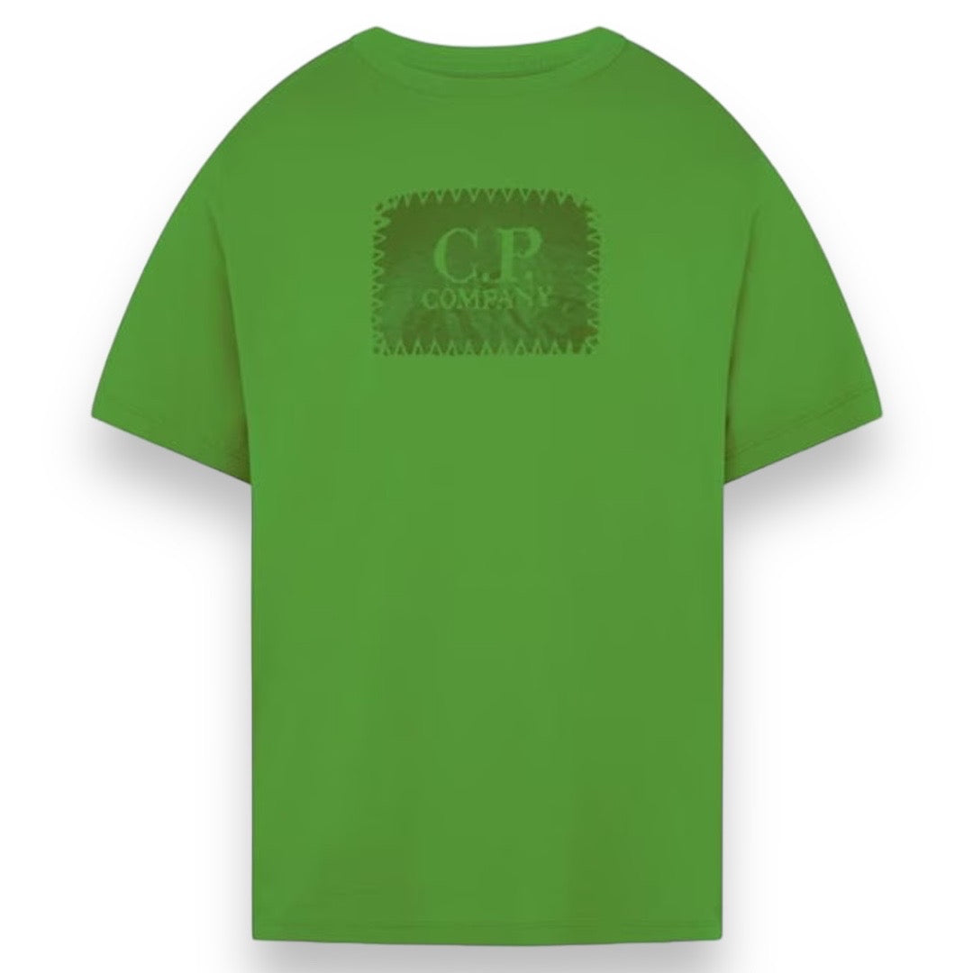 CP COMPANY STAMP PRINT T-SHIRT GREEN