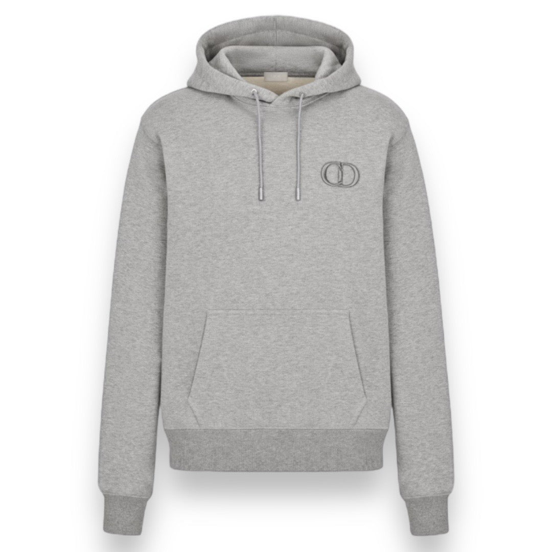 CHRISTIAN DIOR CD ICON LOGO HOODIE GREY